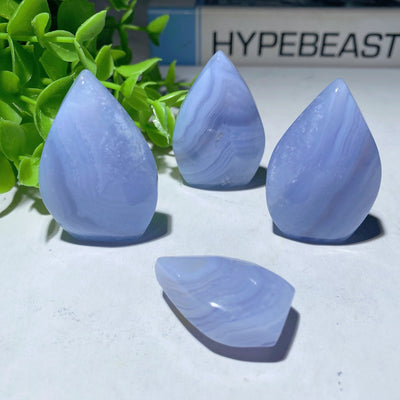 Blue Lace Agate Carvings Crystal Shapes 1.3-4.5 Inch
