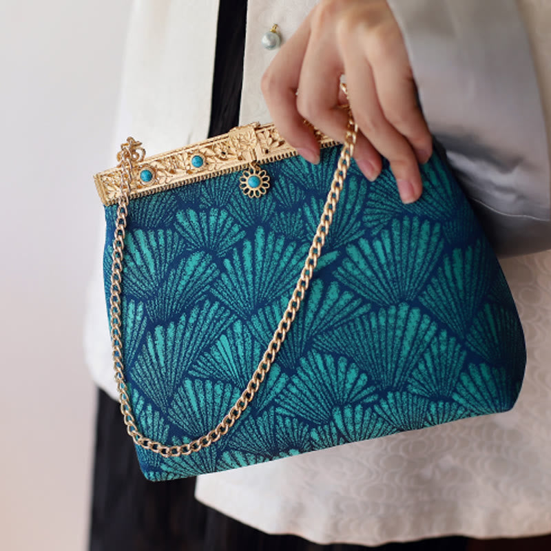 Blue Lines Metal Chain Crossbody Bag | Spiritual Accessory