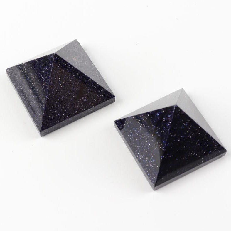 Blue Sand Stone Crystal Pyramid 1.25in for Energy Healing