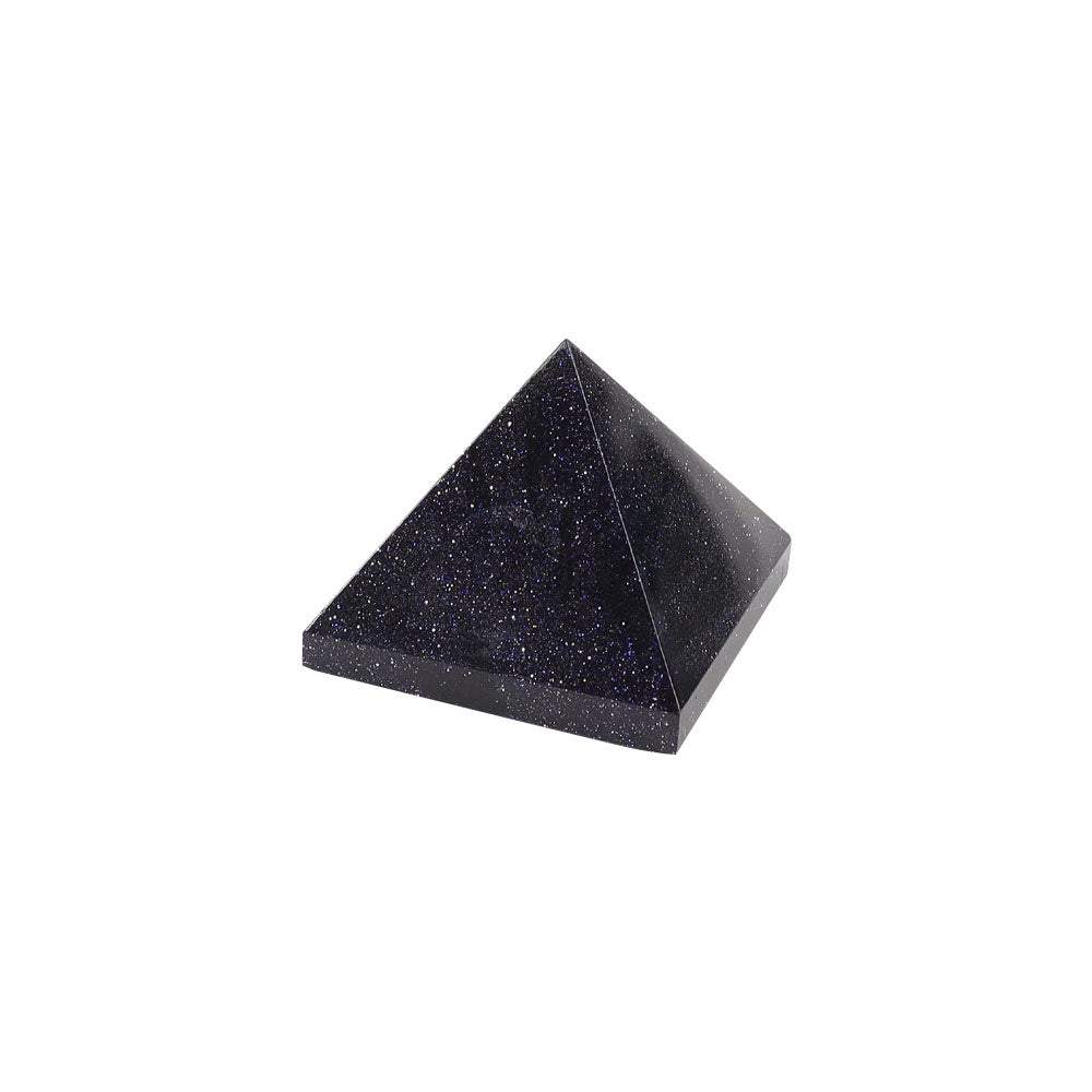 Blue Sand Stone Crystal Pyramid 1.25in for Energy Healing