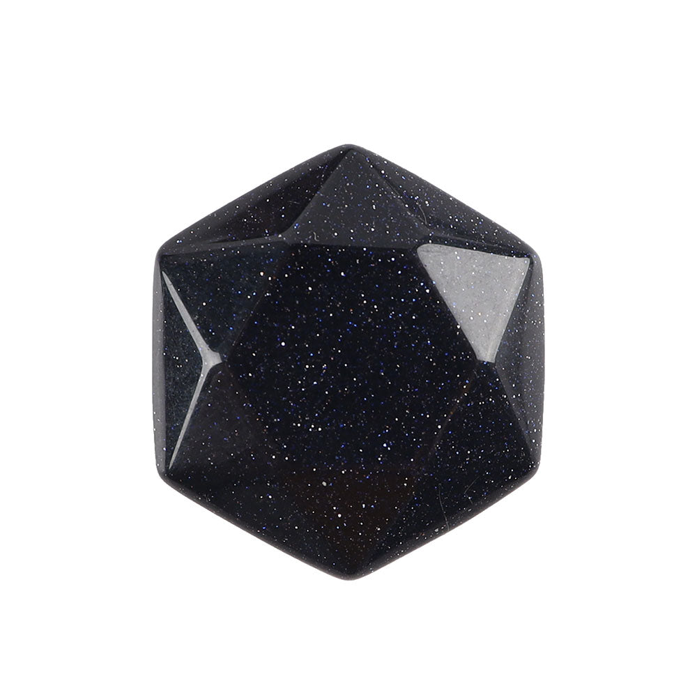Blue Sand Stone Star Shape Palm Stone 1.18in Healing Crystal