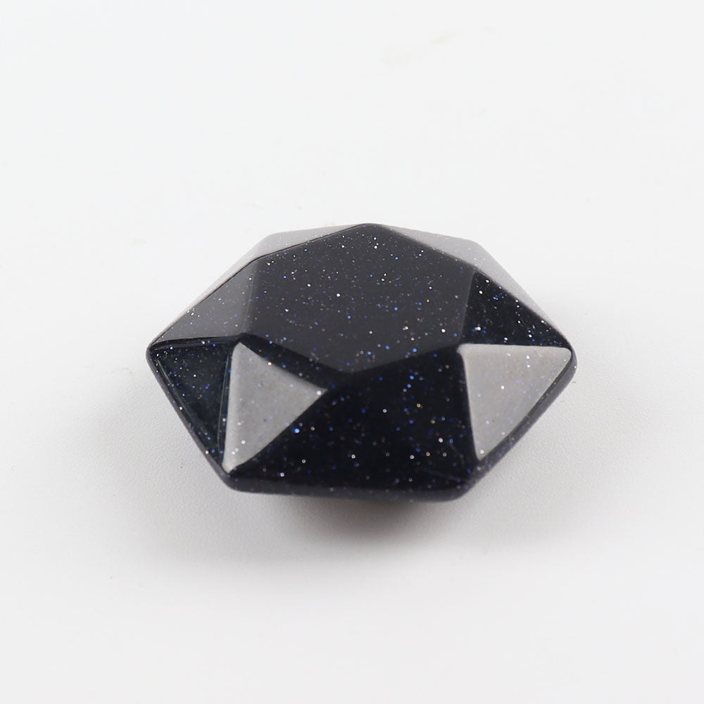 Blue Sand Stone Star Shape Palm Stone 1.18in Healing Crystal