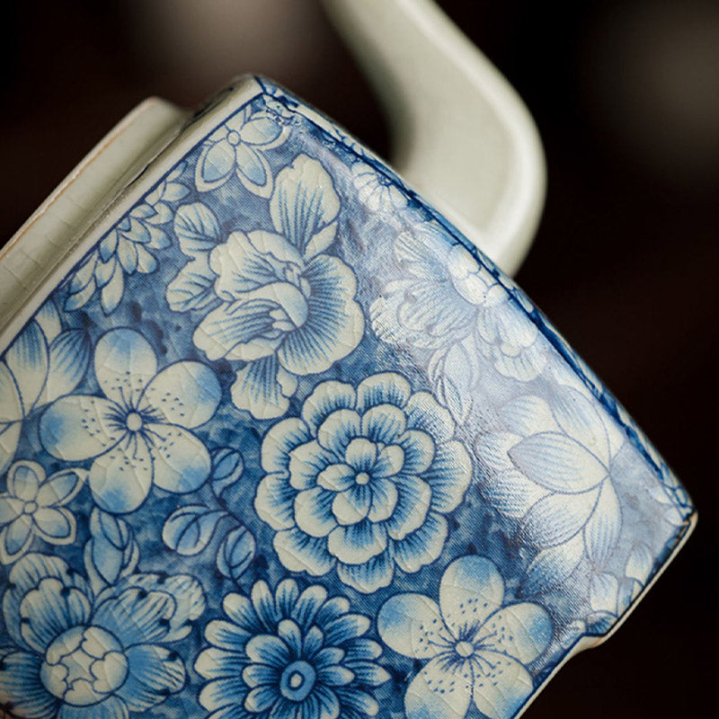 Blue and White Porcelain Gongfu Tea Set Zen Decor