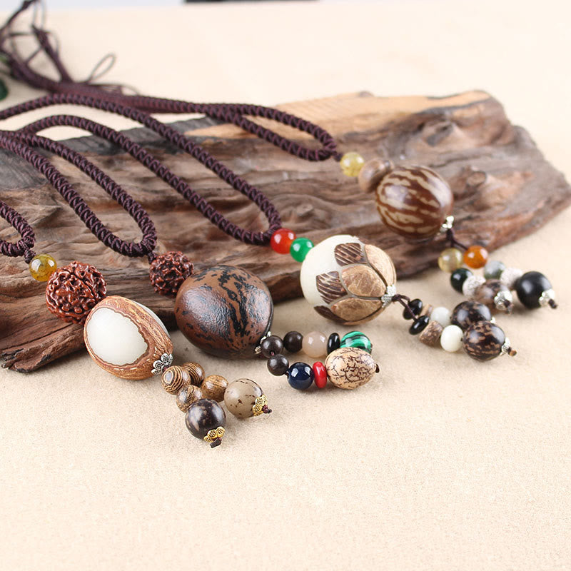 Bodhi Seed Lotus Wisdom Necklace for Harmony & Enlightenment