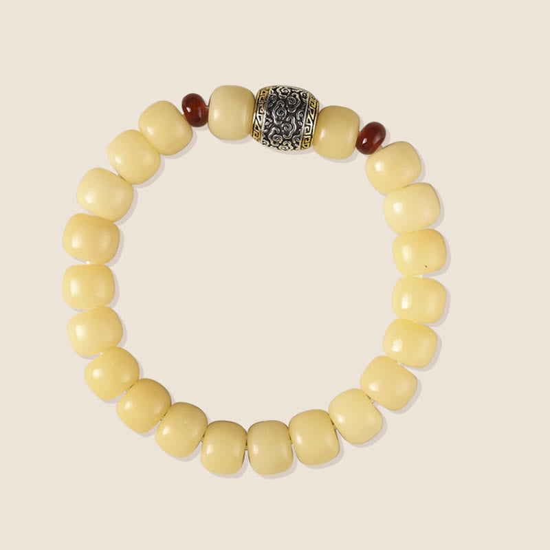 Bodhi Seed Peace Bracelet with Fu Character Beads
