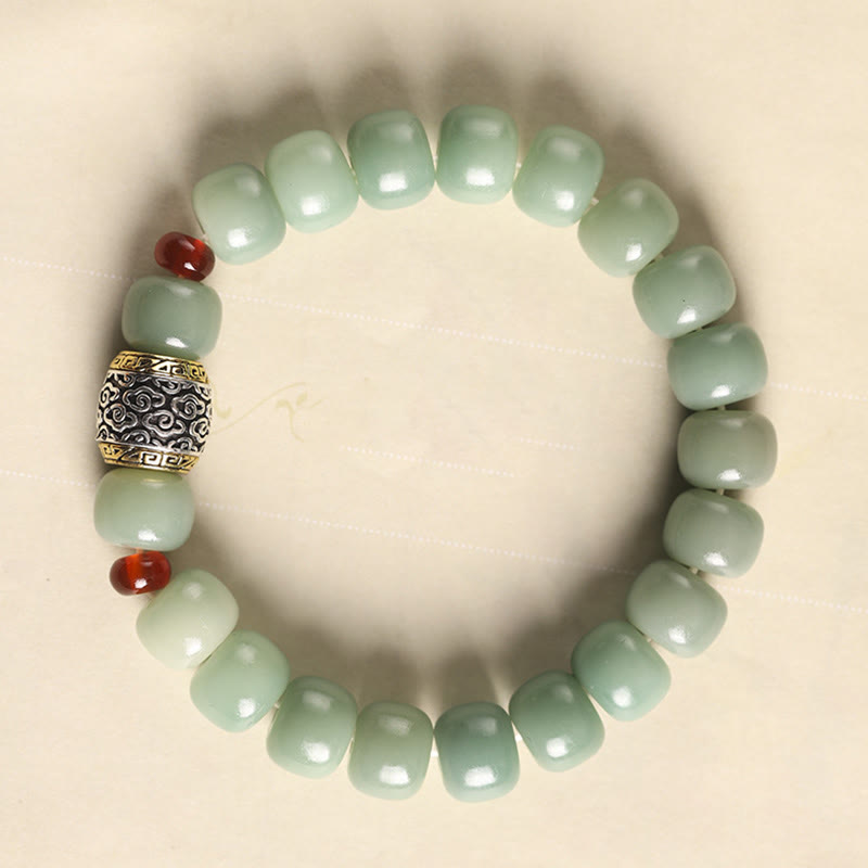 Bodhi Seed Peace Bracelet with Fu Character Beads
