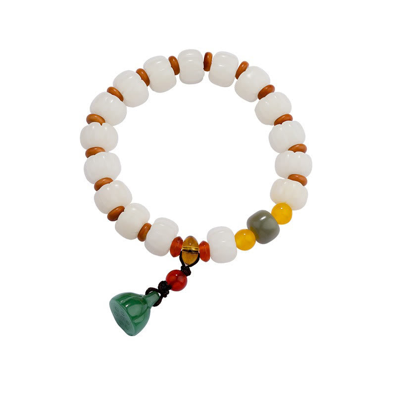 Bodhi Seed Red Agate Lotus Harmony Bracelet
