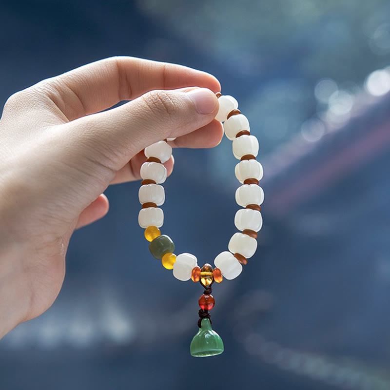 Bodhi Seed Red Agate Lotus Harmony Bracelet