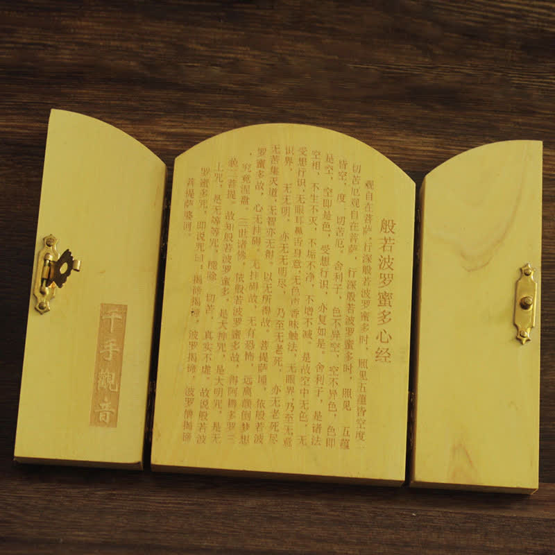 Boxwood Thousand-Armed Avalokitesvara Kwan Yin Altar Decoration