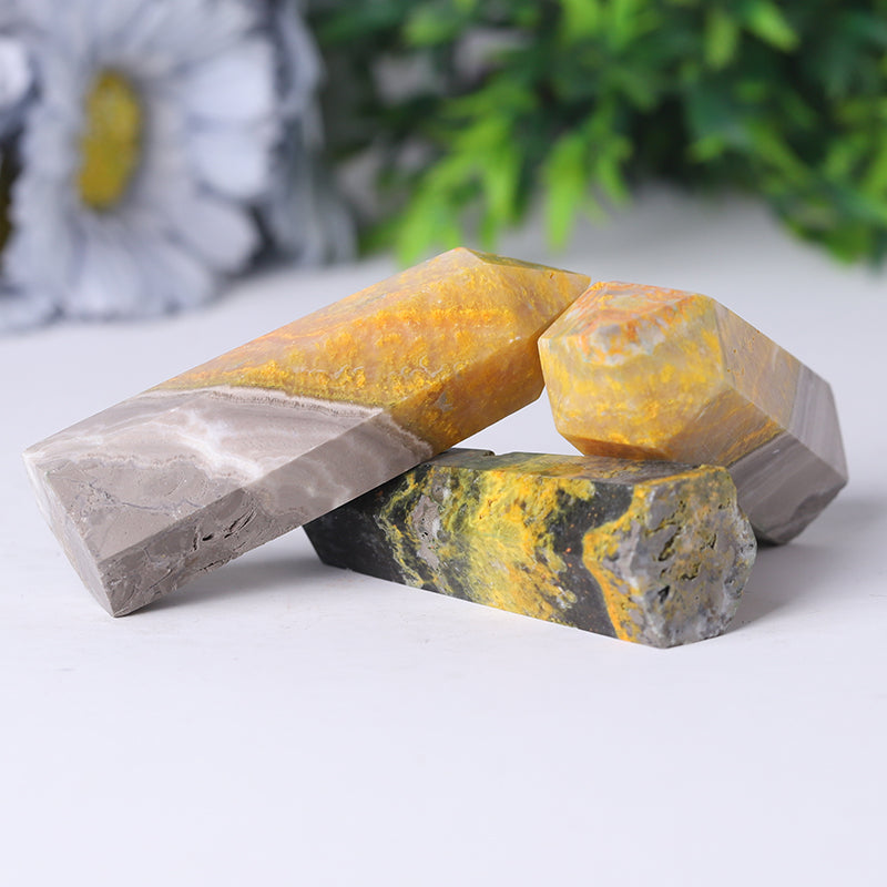 Bumblebee Jasper Healing Point 2-4.5in Crystal Tower