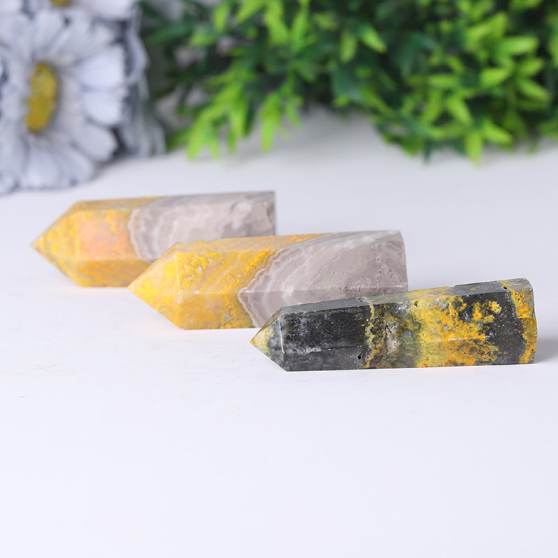 Bumblebee Jasper Healing Point 2-4.5in Crystal Tower