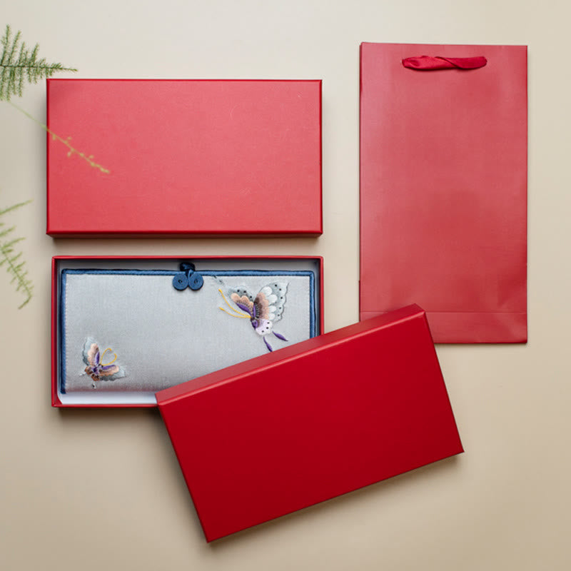 Butterfly Orchid Su Embroidery Handbag 20cm Spiritual Accessory