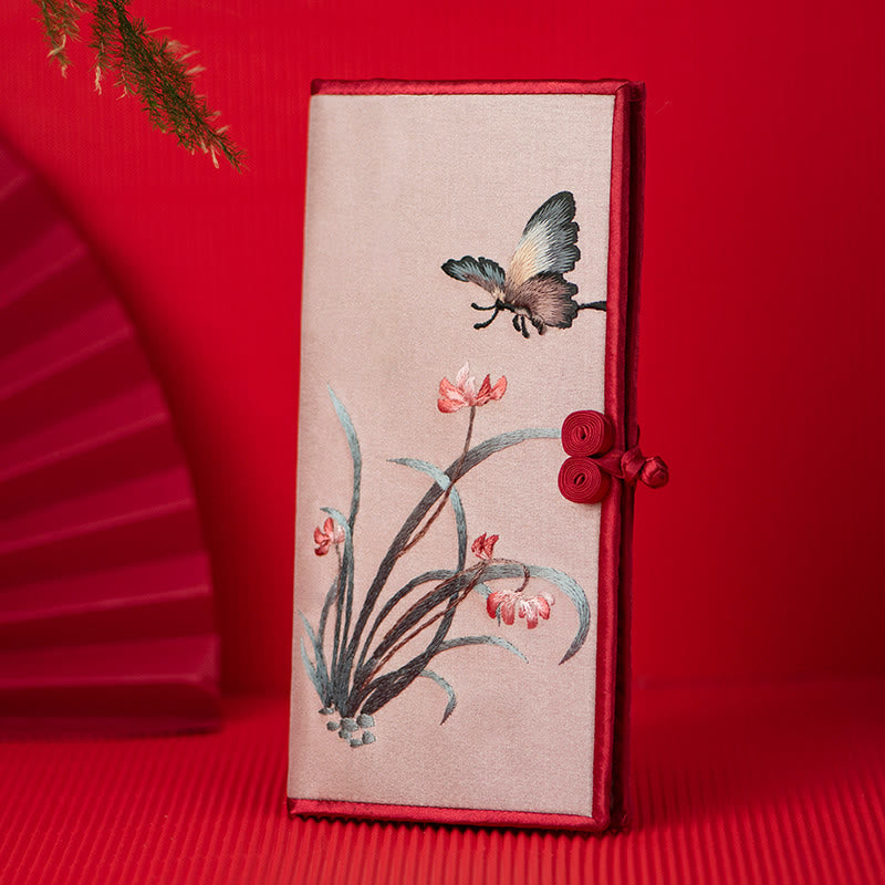 Butterfly Orchid Su Embroidery Handbag 20cm Spiritual Accessory