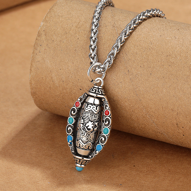 Om Mani Padme Hum Rotatable Necklace Pendant | Purity