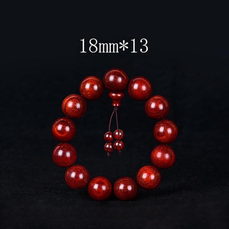 8mm Small Leaf Red Sandalwood Balance Bracelet