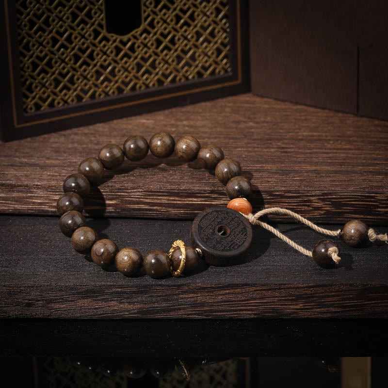 Ebony Wood Mountain Ghosts Balance Bracelet 14-17cm