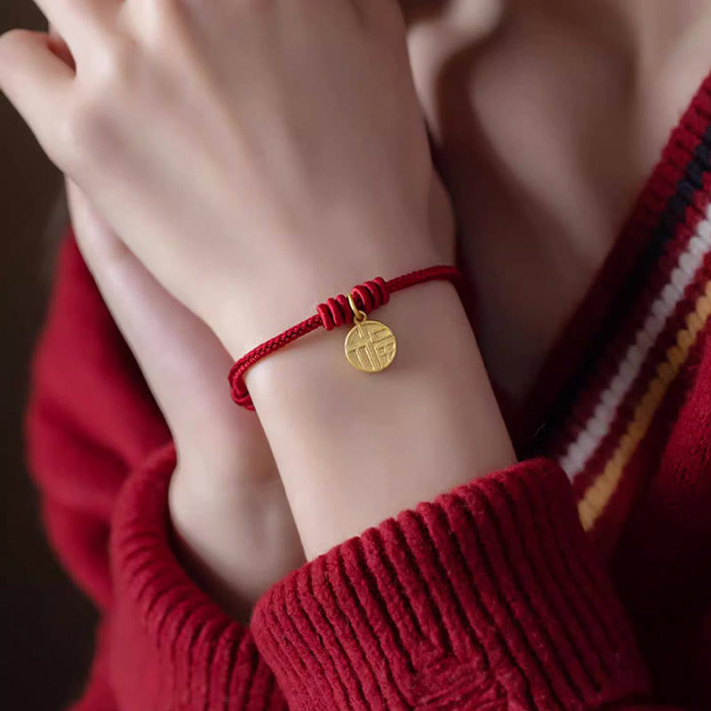 Handmade Eight Thread Red String Bracelet for Luck & Protection