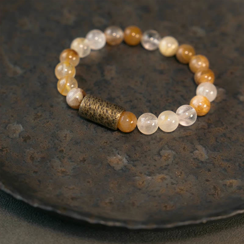 8mm Clear Quartz Protection Bracelet for Mental Clarity
