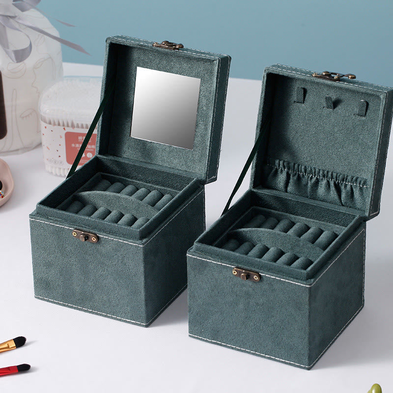 Three-Layer Flannel Jewelry Box Organizer | Zen Decor