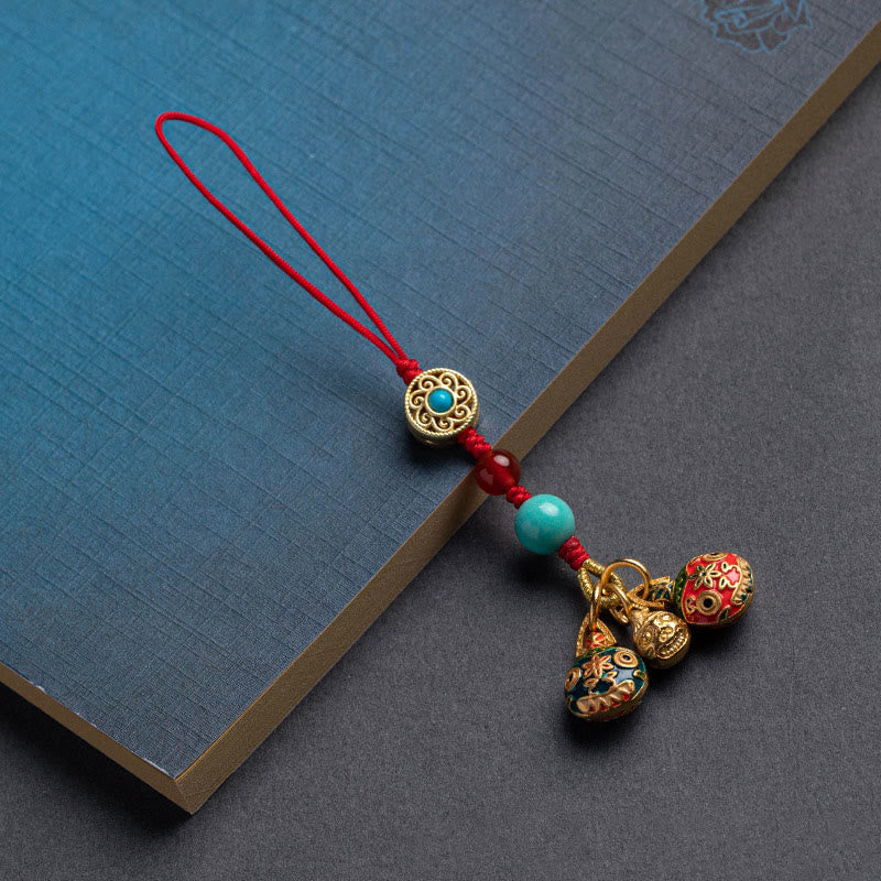 Gold Swallowing Beast Family Luck Key Chain for Spiritual Wealth