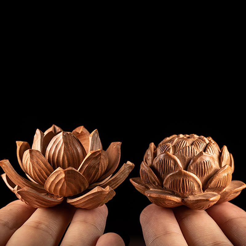 Boxwood Peach Wood Bodhi Seed Lotus Car Hanging Charm