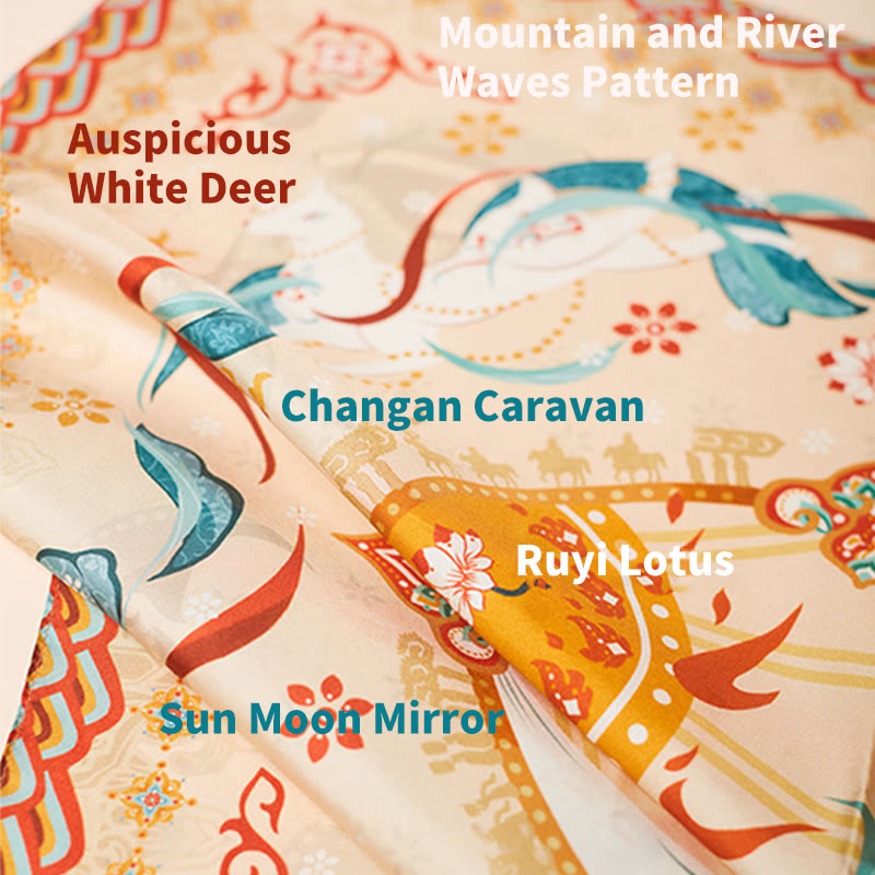 100% Mulberry Silk Scarf Inspired by Riyue Mountain | Tibetan Scarves