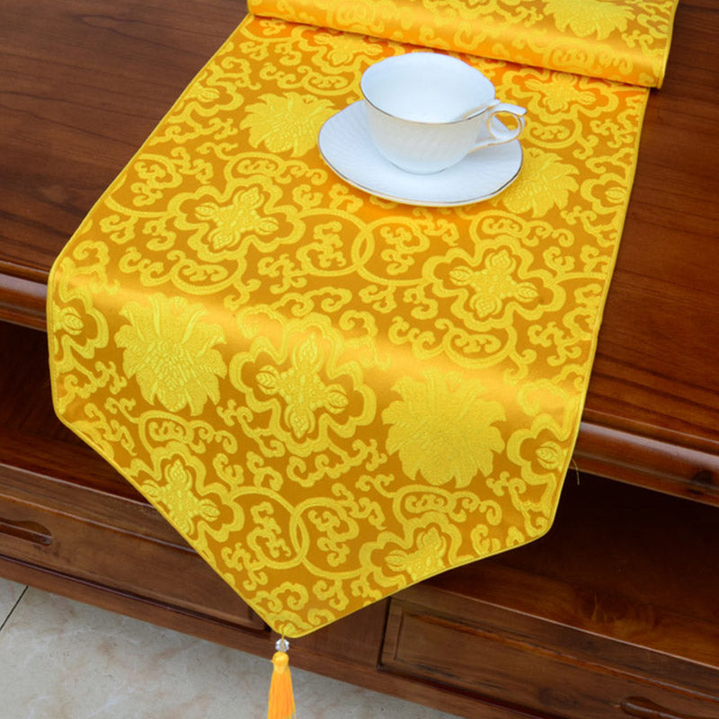 Tibetan Prayer Altar Table Runner with Dragon & Vajra