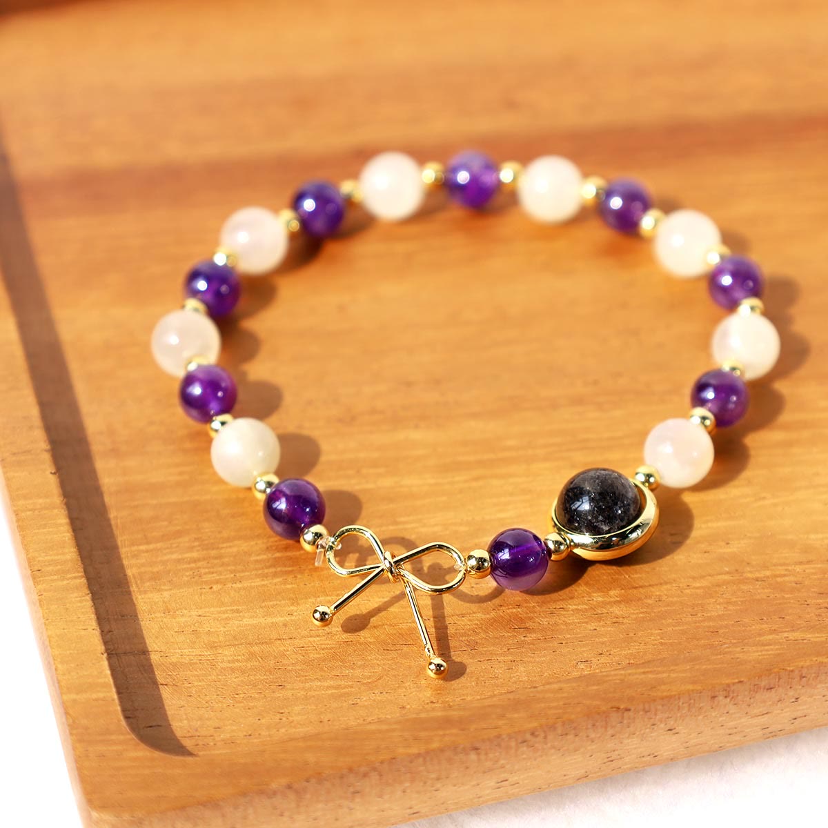 Amethyst Cat Eye Spiritual Healing Bead Bracelet