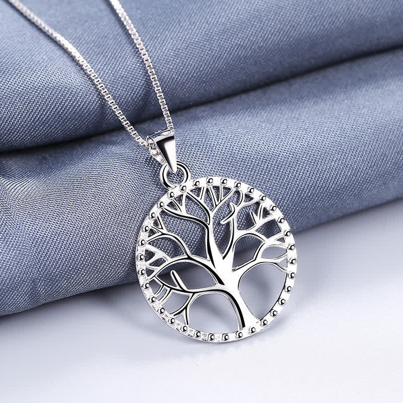 925 Sterling Silver Tree of Life Necklace for Protection & Calm