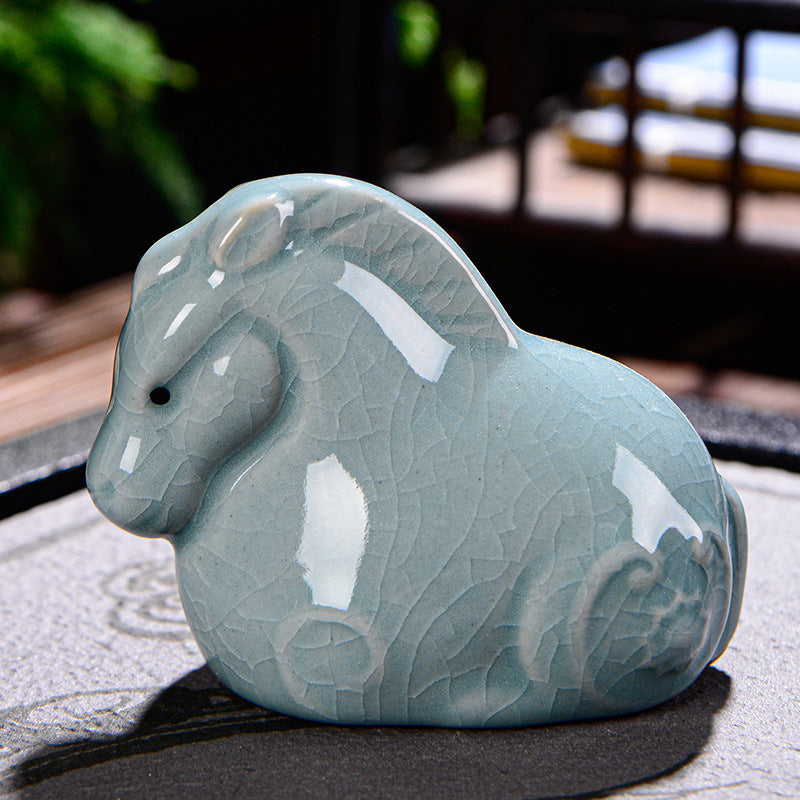 Chinese Zodiac Ceramic Tea Pet for Wealth & Prosperity