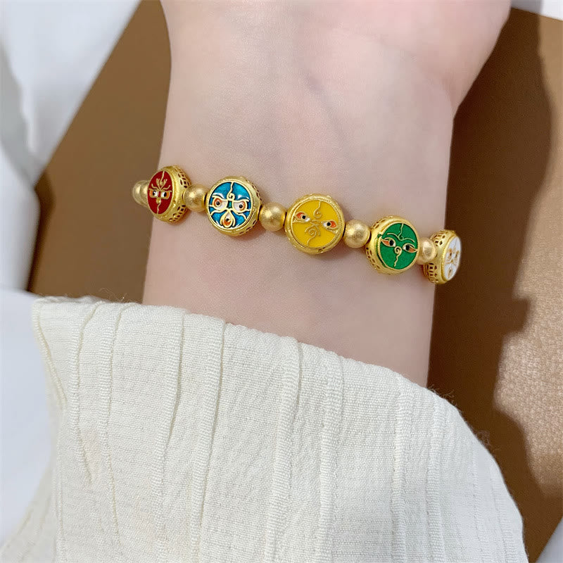 Copper Wealth Bracelet with Five Tibetan Gods | Prosperity Luck