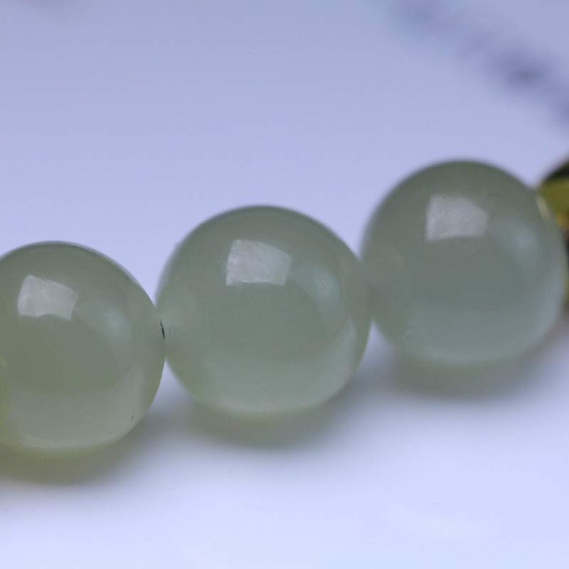 Adjustable Jade Lotus Seed Strength Red String Bracelet