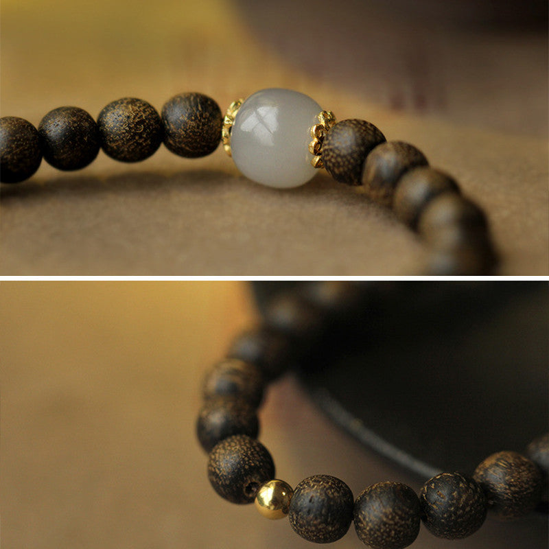 Agarwood Jade Strength Calm Bracelet