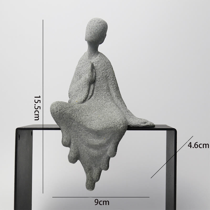 Meditation Buddha Statue in Sandstone for Serenity & Peace