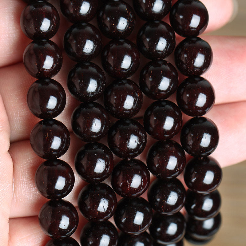 10mm Small Leaf Red Sandalwood Protection Bracelet