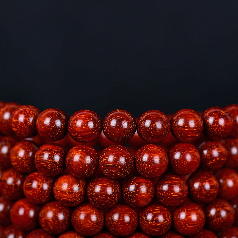8mm Small Leaf Red Sandalwood Balance Bracelet