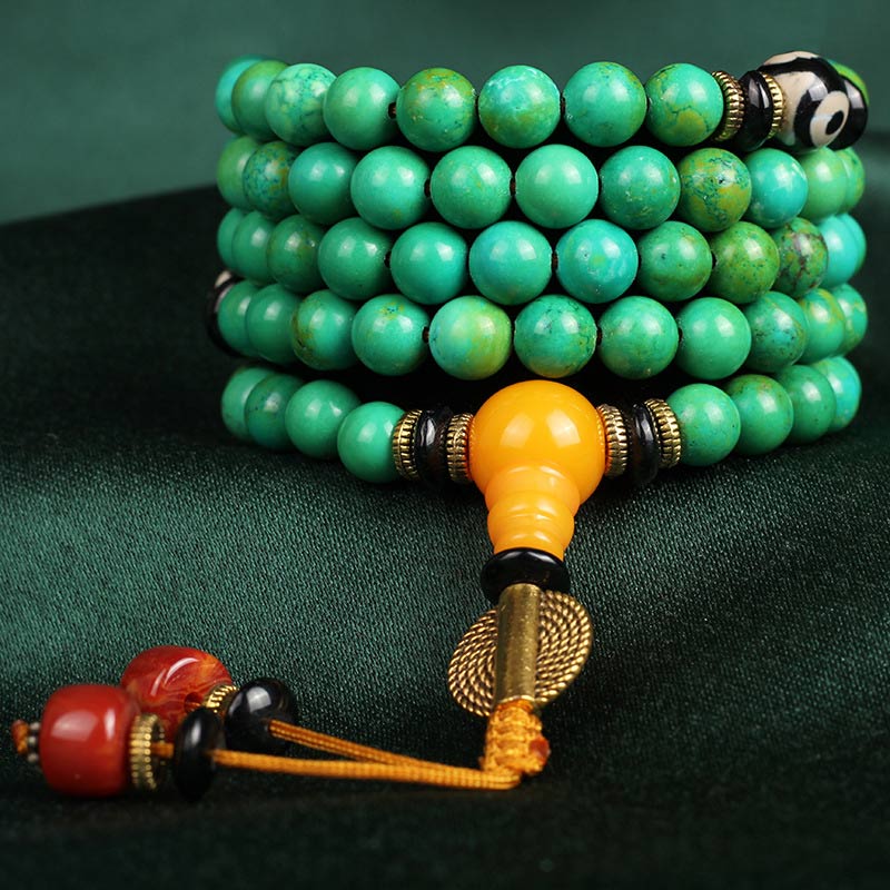 8mm Turquoise Balance Mala Bracelet for Meditation