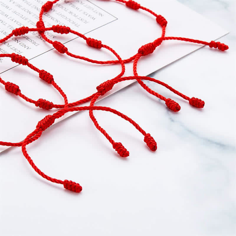 4Pcs Evil Eye Red String Protection Bracelet Set