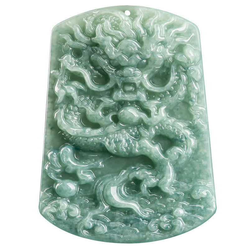 Jade Dragon Zodiac Necklace for Luck and Protection