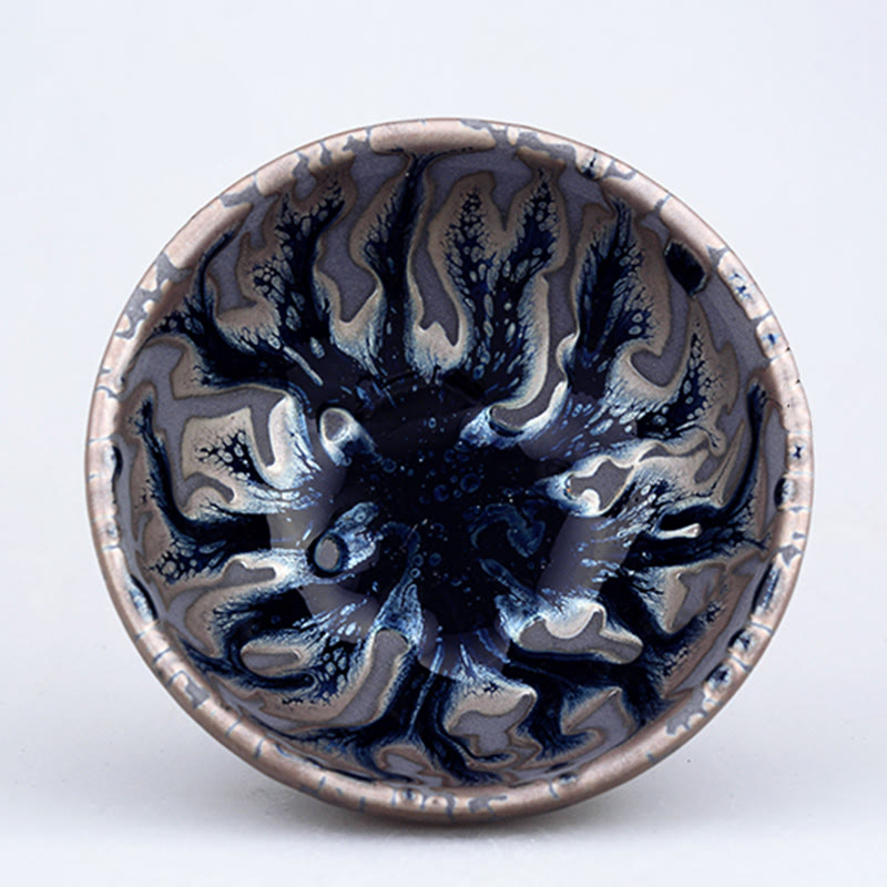 Handmade Jian Zhan Ceramic Tea Tree Teacup 8.5cm for Zen Decor