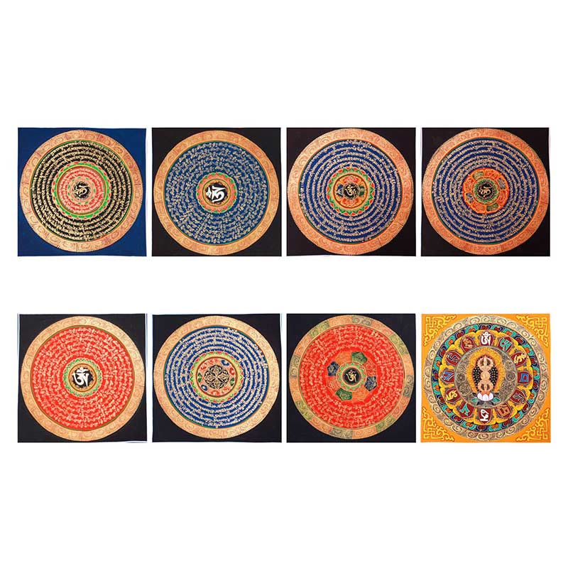 26cm Tibetan Handmade Thangka Painting | Meditation Blessing Art