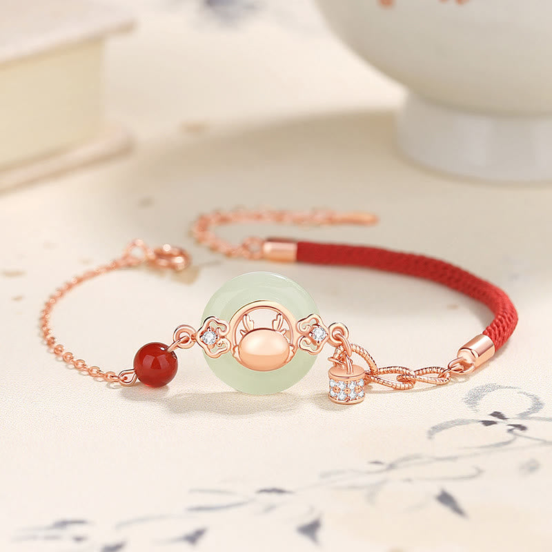 Hetian Jade Dragon Bracelet & Necklace in Sterling Silver Protection