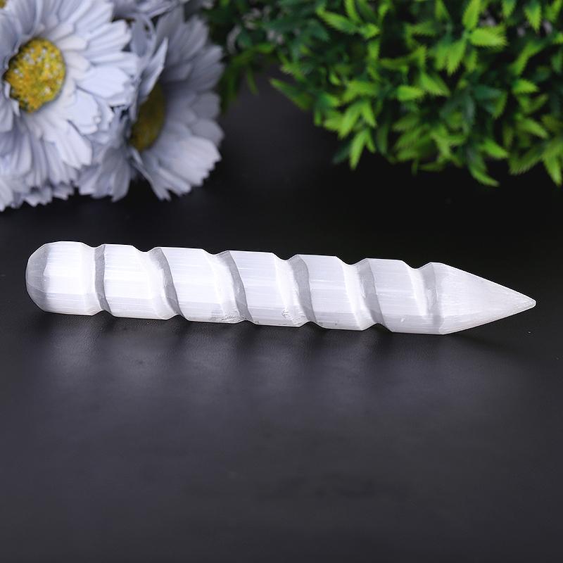 6 Inch Selenite Crystal Wand - Peace and Clarity
