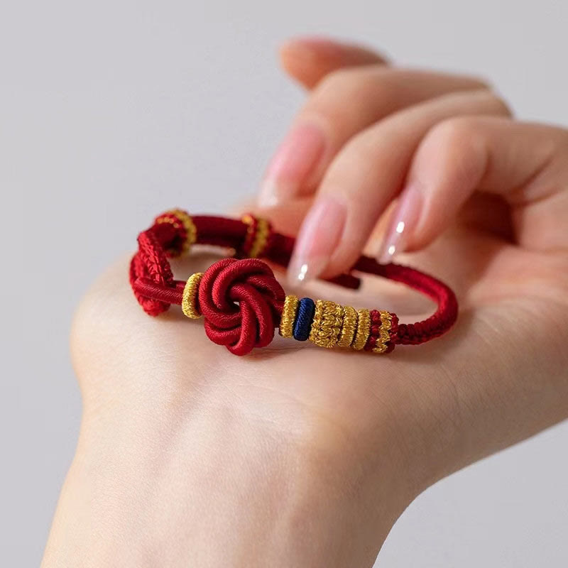 True Love Knot Red String Bracelet for Protection & Luck