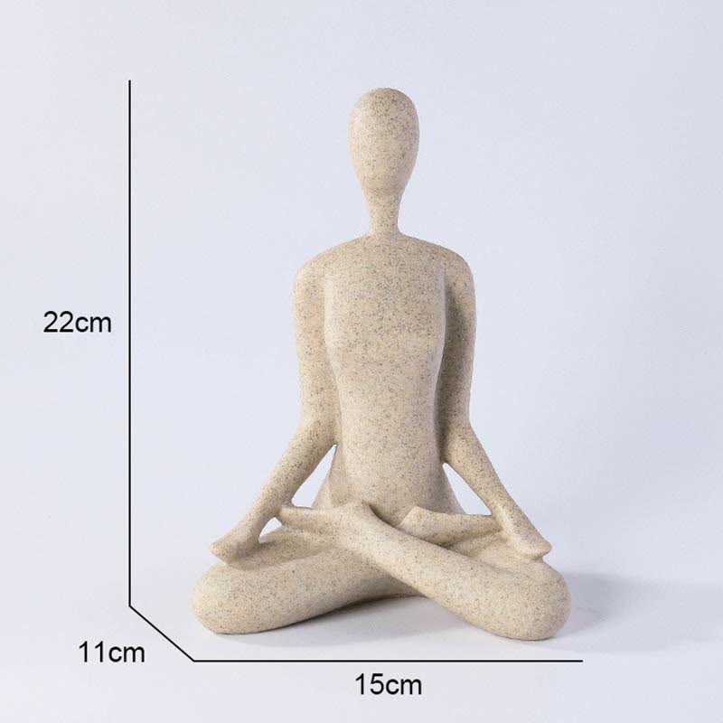 Abstract Yoga Meditating Resin Buddha Statue Decoration