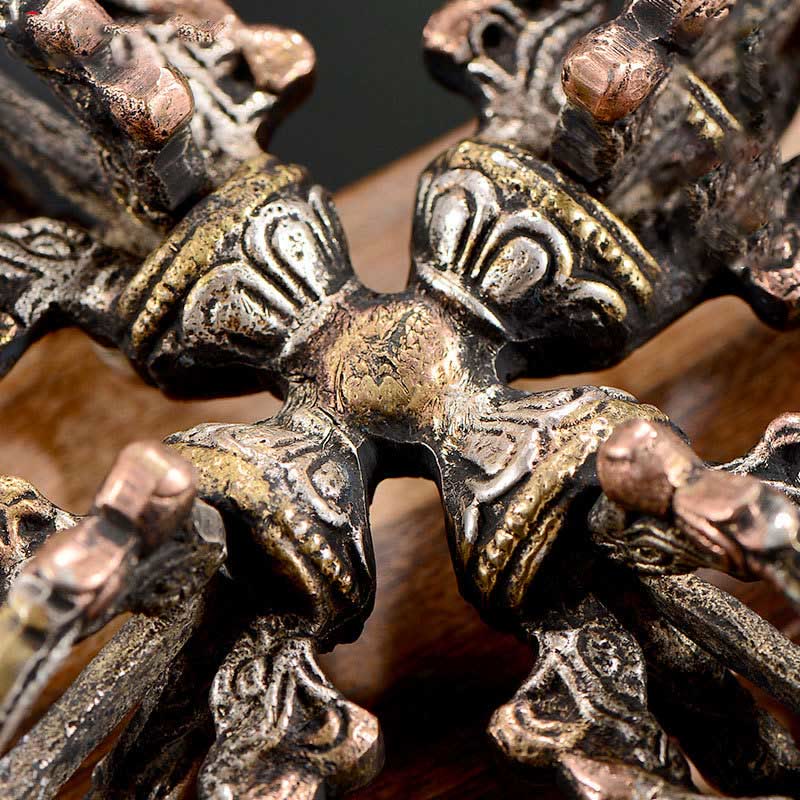 Handmade Copper & Iron Double Dorje Vajra for Meditation