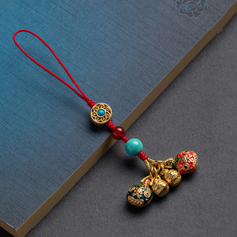 Gold Swallowing Beast Family Luck Key Chain for Spiritual Wealth