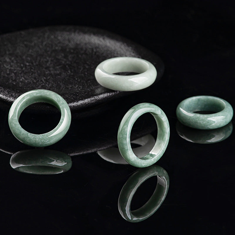 Jade Abundance Healing Ring | Natural Stone 6.5mm Width