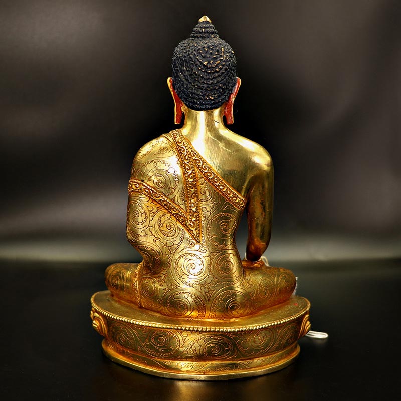 Copper Gold Plated Buddha Statue | Compassion & Serenity Decor