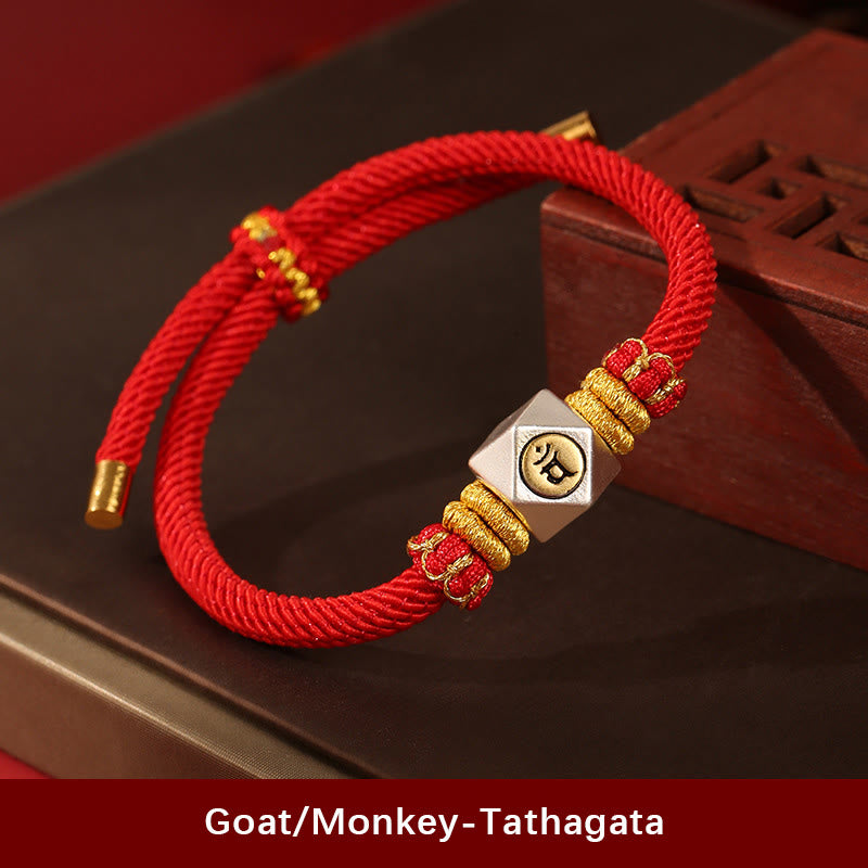 Chinese Zodiac Kids Bracelet | 999 Silver Red Rope Luck Strength
